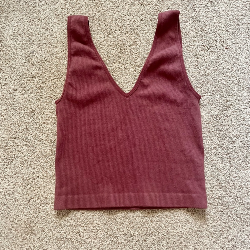 V-Neck Ribbed Tank